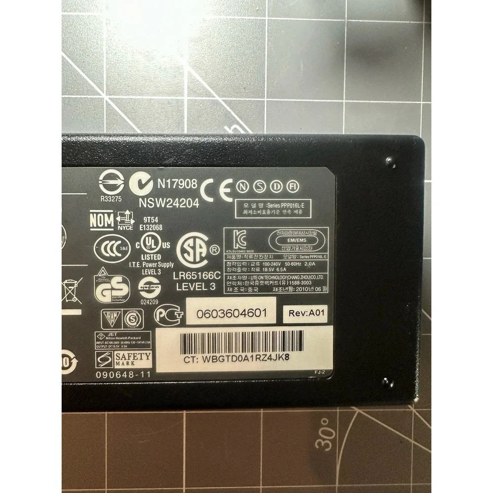 Genuine HP 120W 18.5V 6.5A AC Adapter PA-1121-42HH PPP016L-E  608426-001